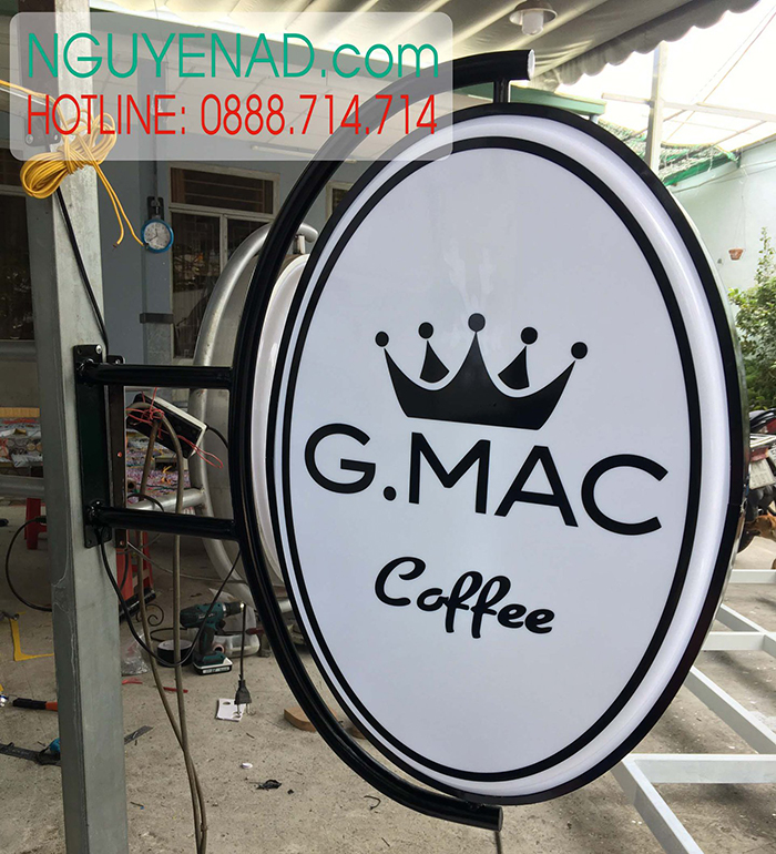 Hộp Đèn Hút Nổi Quán Cafe