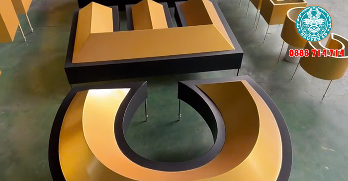 Gia công chữ inox sơn hấp nhiệt giá rẻ tại TP.HCM