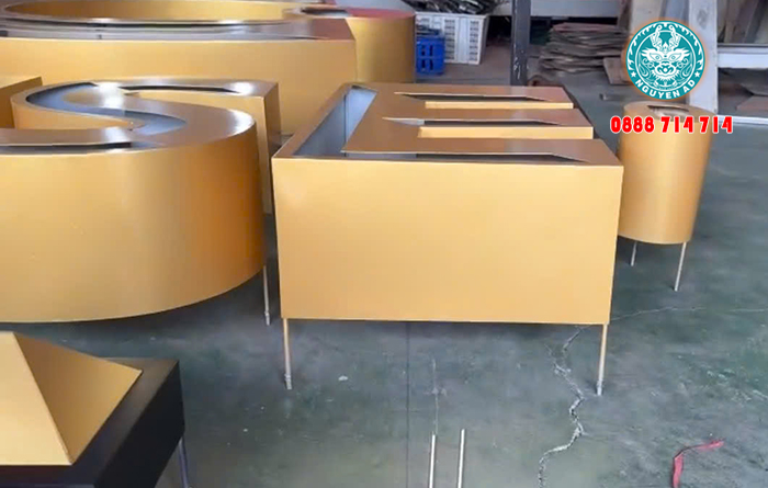 Gia công chữ inox sơn tĩnh điện đẹp giá rẻ nhất hcm