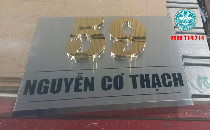 bảng inox ăn mòn chức danh, bảng số nhà, bảng chỉ dẫn , bảng tên công ty inox ăn mòn