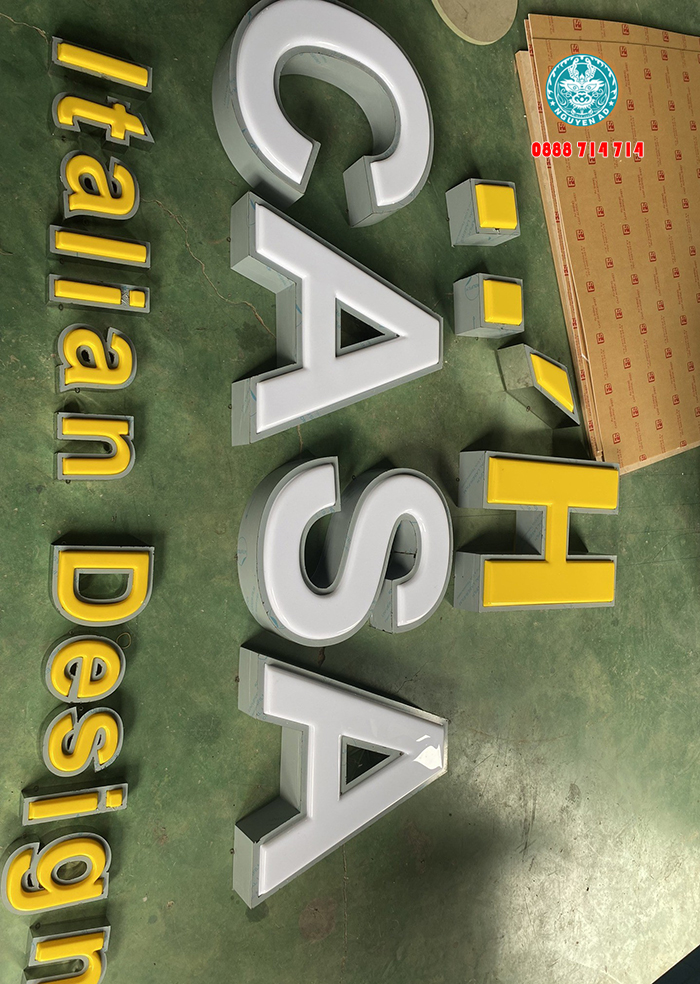 xưởng gia công chữ nổi quảng cáo
