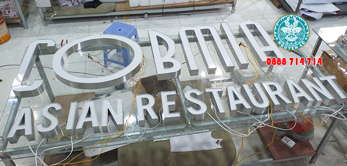 xưởng gia công chữ nổi quảng cáo