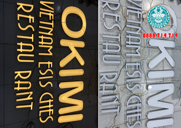 xưởng gia công chữ nổi quảng cáo