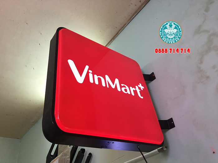 hộp đèn mica ép nổi đẹp cho siêu thị