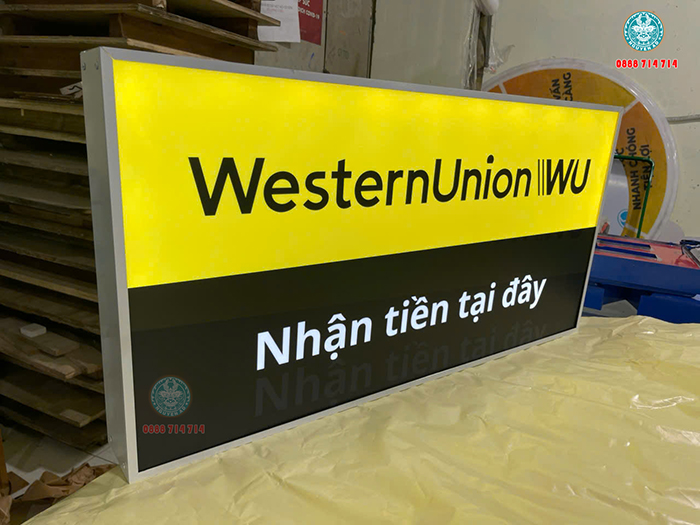 Gia công Hộp Đèn Western Union số lượng lớn tại xưởng