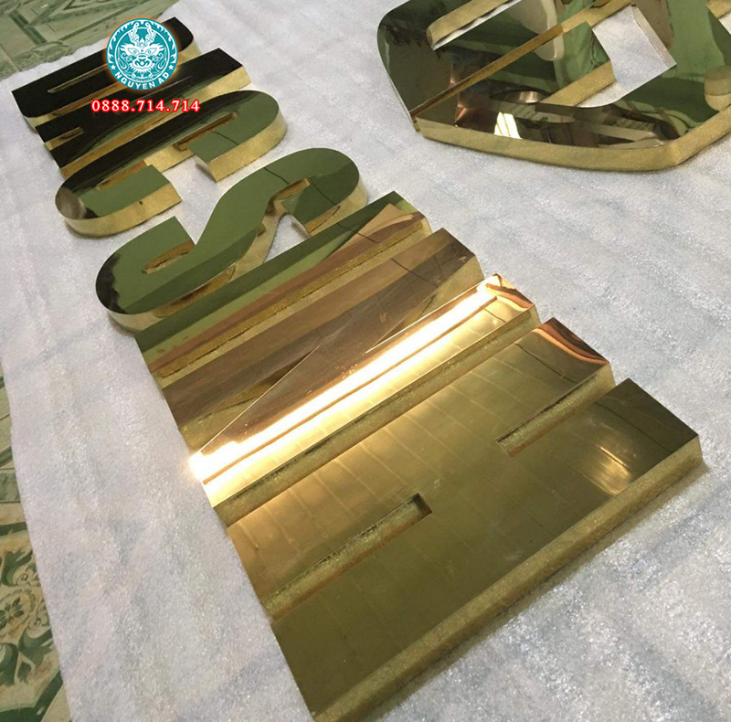 Chữ inox vàng gương, Báo giá chữ inox vàng gương