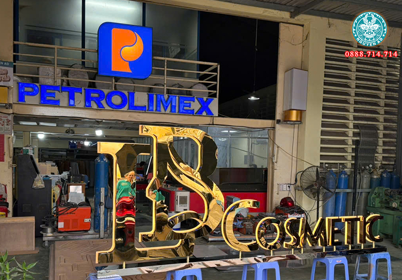 Chữ inox vàng gương