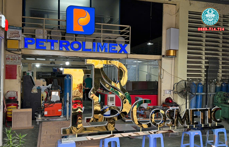 Chữ inox vàng gương