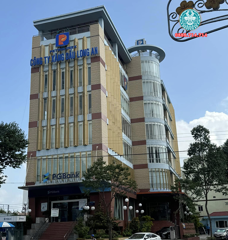 thi công bảng hiệu Petrolimex, bảng hiệu cây xăng Petrolimex