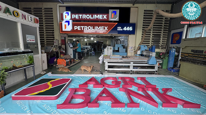 Bảng hiệu Agribank chữ nổi và hộp đèn