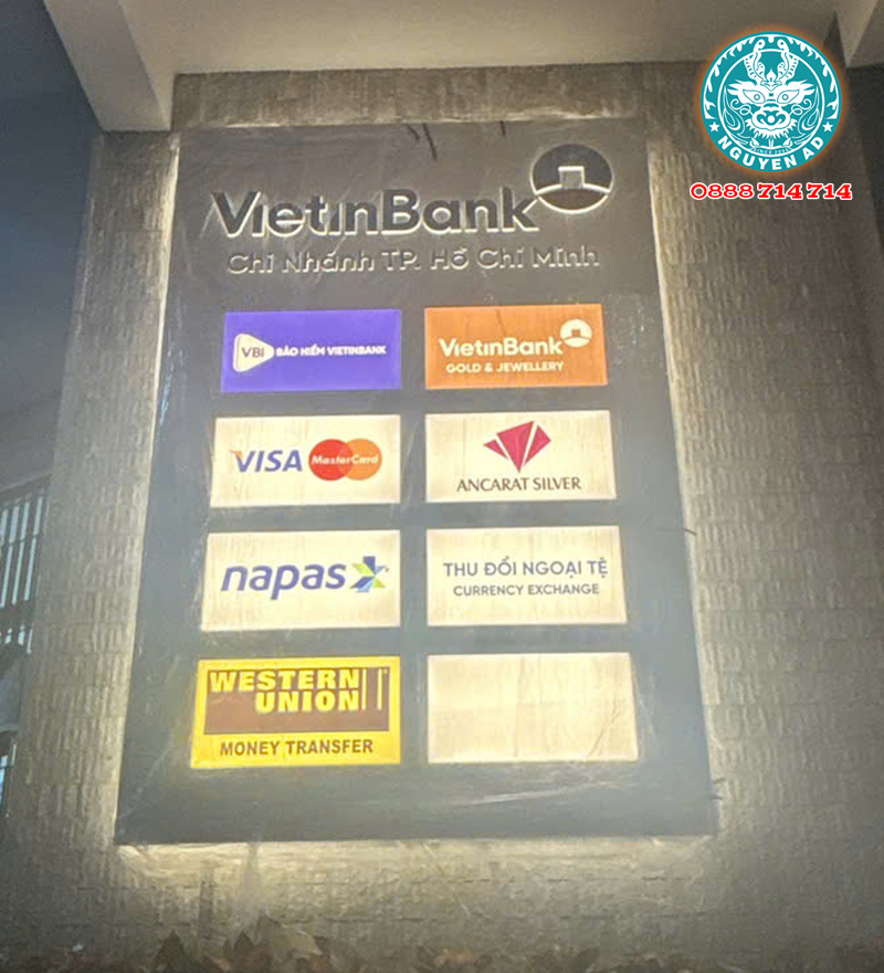 Thi công bảng hiệu ngân hàng VietinBank chuyên nghiệp
