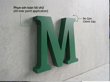 Chữ Inox Sơn Tĩnh Điện Đẹp 2027