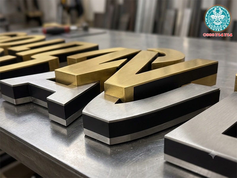 Gia công chữ inox tại TP.HCM Chữ inox vàng gương